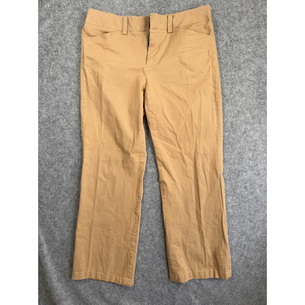 Magellan Outdoors Womens Straight Leg Pants Size 4 Tan Khaki Cotton Stretch
